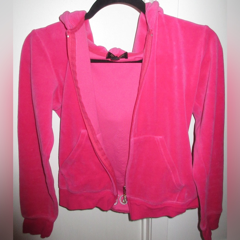 Pink rhinestoned Juicy Couture tracksuit top
